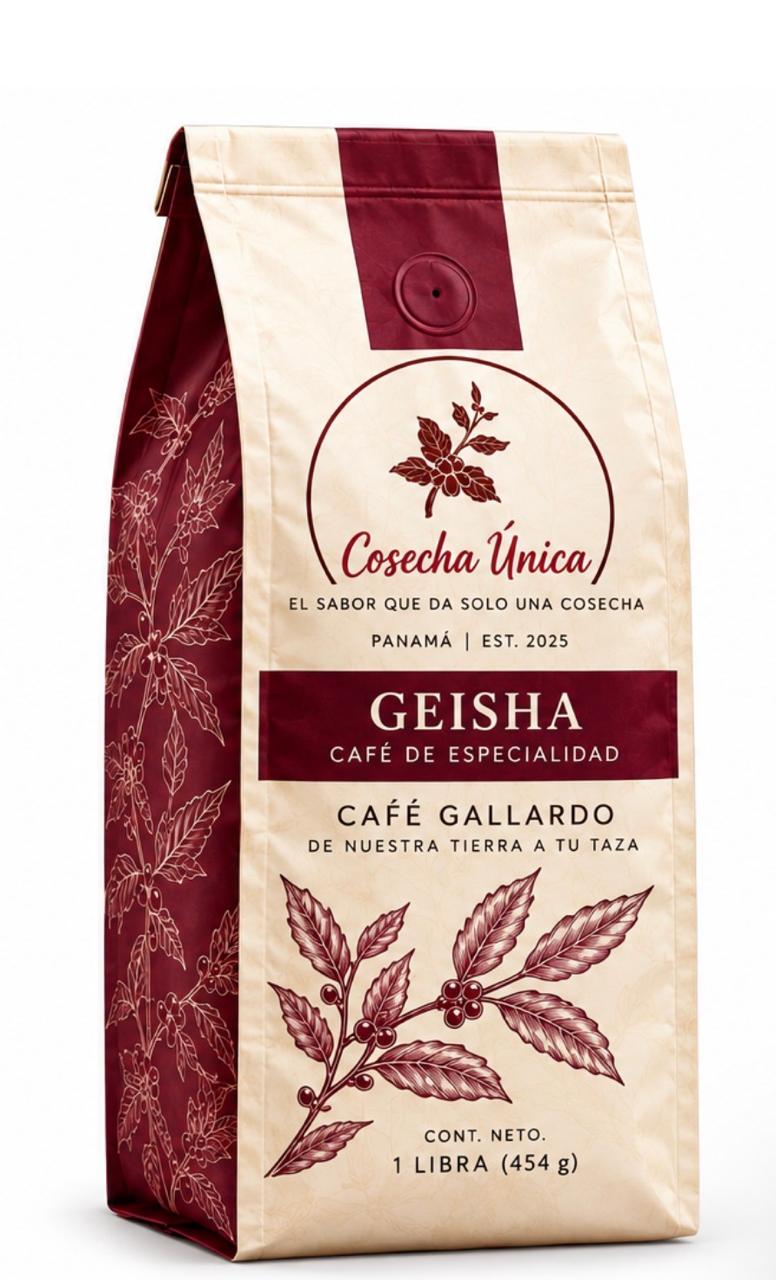 Presentación de café Geisha de una libra